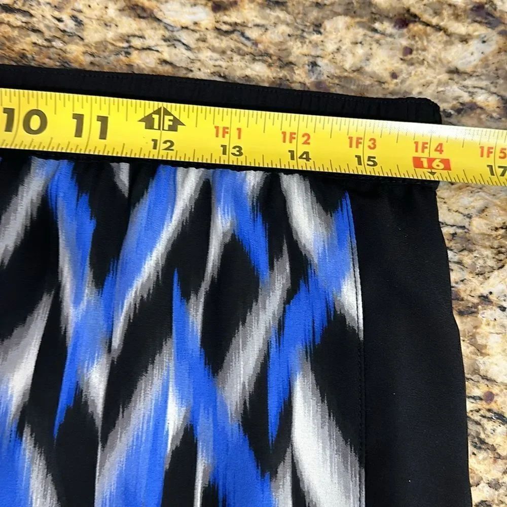 Cache Drawstring Waist Straight Leg Mid Rise Printed Pants Size 8 - Picture 6 of 10